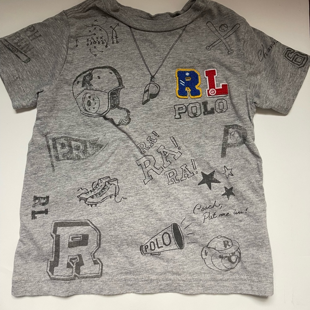 POLO By Ralph Lauren Toddler Sports Grey Short-Sleeve t-shirt